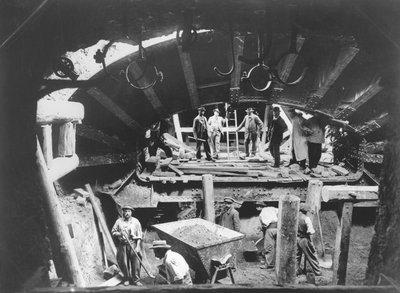Construction of the Paris Metro by French Photographer